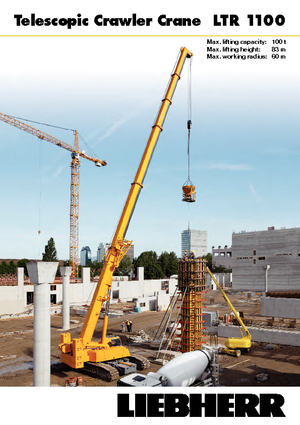 Gru cingolate - braccio telescopico Liebherr LTR 1100