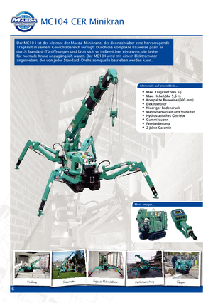 Gru cingolate - braccio telescopico Maeda MC 104 CER *