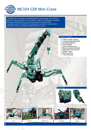 Gru cingolate - braccio telescopico Maeda MC 104 CER *