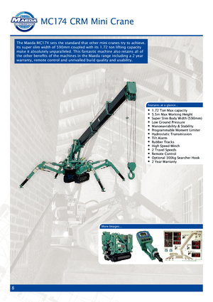 Gru cingolate - braccio telescopico Maeda MC 174 CRM *