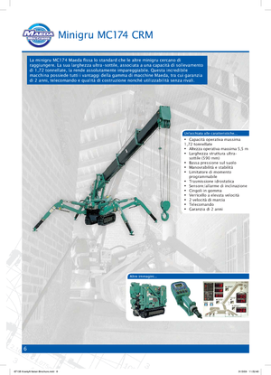 Gru cingolate - braccio telescopico Maeda MC 174 CRM *