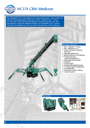 Gru cingolate - braccio telescopico Maeda MC 174 CRM *
