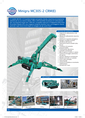 Gru cingolate - braccio telescopico Maeda MC 305 CRM-E