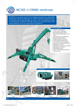Gru cingolate - braccio telescopico Maeda MC 305 CRM-E