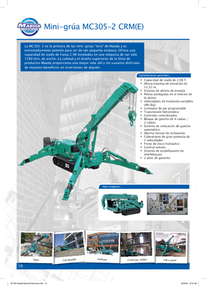 Gru cingolate - braccio telescopico Maeda MC 305 CRM-E