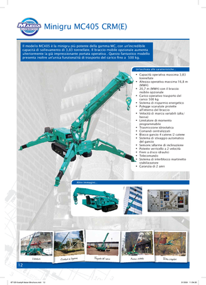 Gru cingolate - braccio telescopico Maeda MC 405 CRME