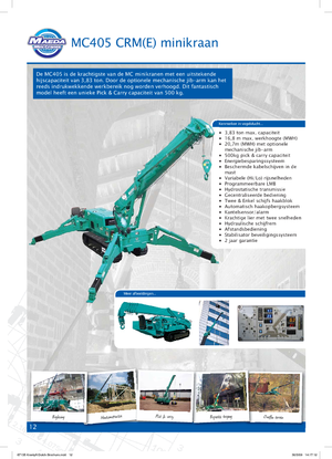 Gru cingolate - braccio telescopico Maeda MC 405 CRME