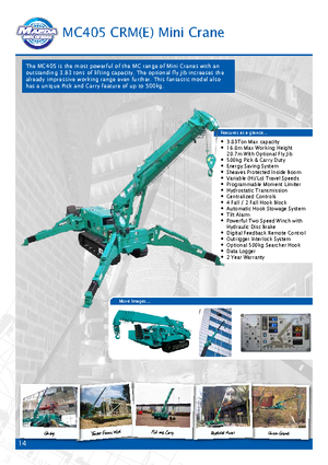 Gru cingolate - braccio telescopico Maeda MC 405 CRME