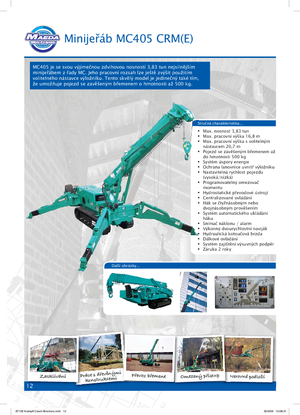 Gru cingolate - braccio telescopico Maeda MC 405 CRME