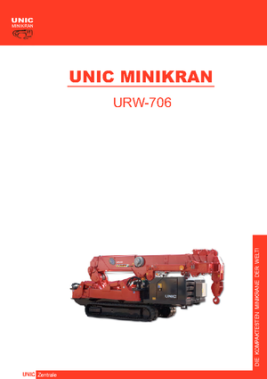Gru cingolate - braccio telescopico UNIC URW-706
