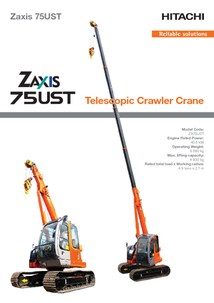 Gru cingolate - braccio telescopico Hitachi Sumitomo ZX 75 UST