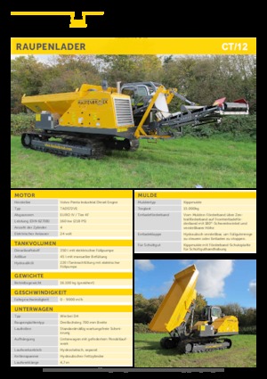 Dumper cingolati Mastenbroek CT/12