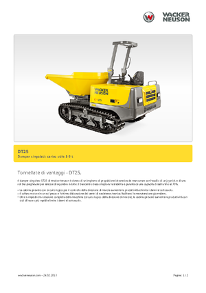 Dumper cingolati Wacker Neuson DT25