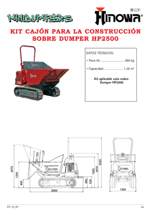 Dumper cingolati Hinowa HP 2500