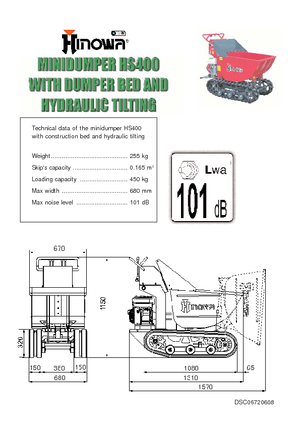 Dumper cingolati Hinowa HS400