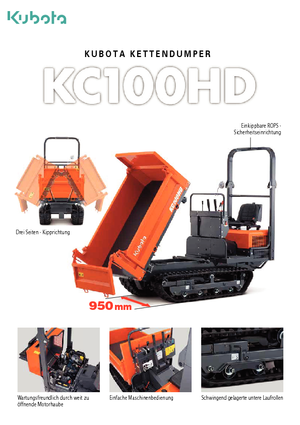 Dumper cingolati Kubota KC 100 HD