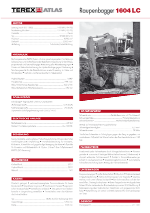 Escavatori cingolati Atlas 1604 LC Serie 261