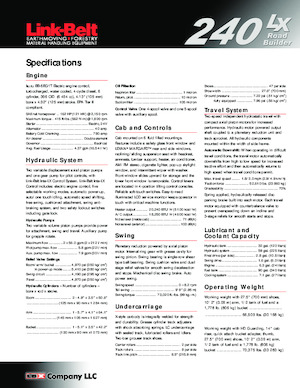 Escavatori cingolati Link-Belt 240 LX Road Builder