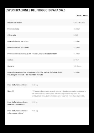 Escavatori cingolati Caterpillar 307.5