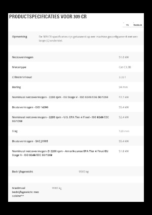 Escavatori cingolati Caterpillar 309 CR