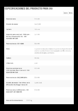 Escavatori cingolati Caterpillar 310