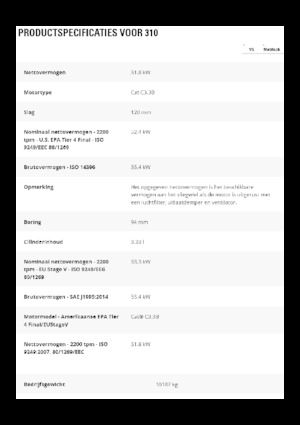 Escavatori cingolati Caterpillar 310