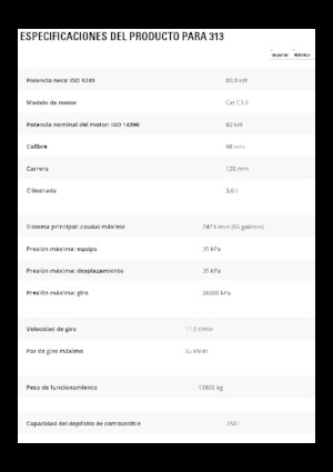 Escavatori cingolati Caterpillar 313