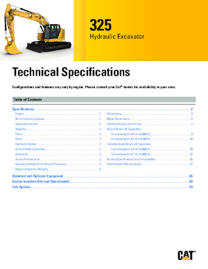 Escavatori cingolati Caterpillar 325