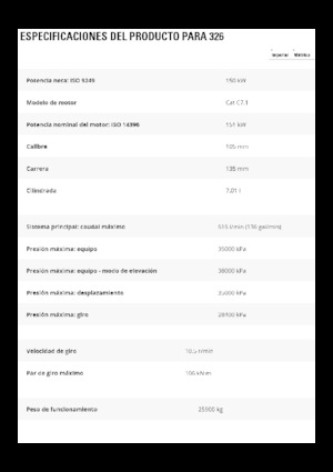 Escavatori cingolati Caterpillar 326