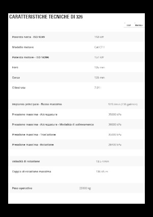 Escavatori cingolati Caterpillar 326
