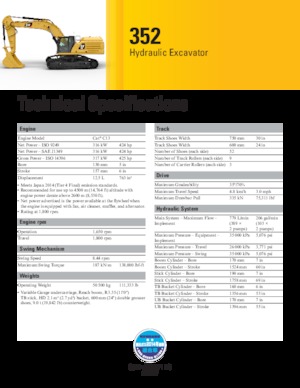 Escavatori cingolati Caterpillar 352