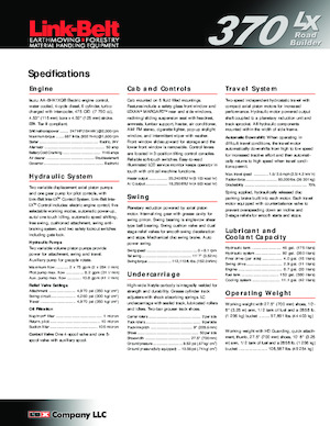 Escavatori cingolati Link-Belt 370 LX Road Builder