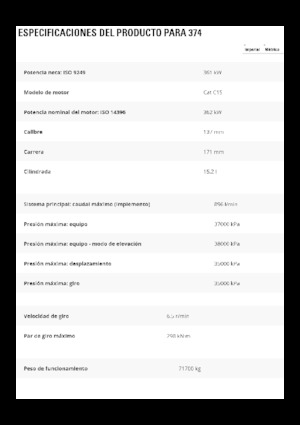 Escavatori cingolati Caterpillar 374