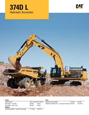 Escavatori cingolati Caterpillar 374D L