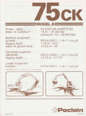Movimentatori di materiali Case Poclain 75CK