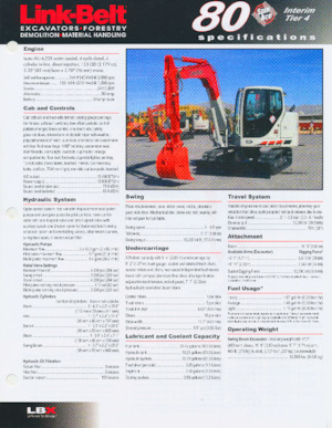 Escavatori cingolati Link-Belt 80 Spin Ace