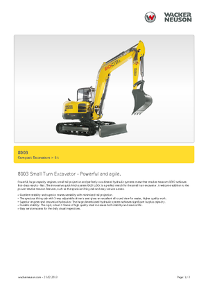 Escavatori cingolati Neuson 8003