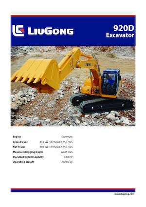 Escavatori cingolati Liugong 920D