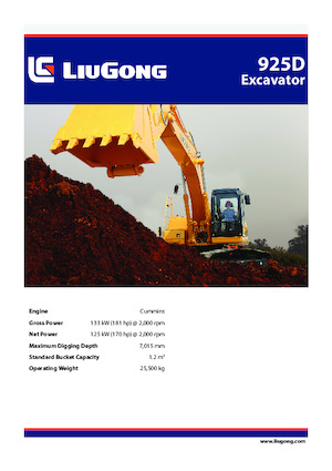 Escavatori cingolati Liugong 925D