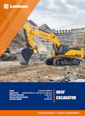Escavatori cingolati Liugong 985F