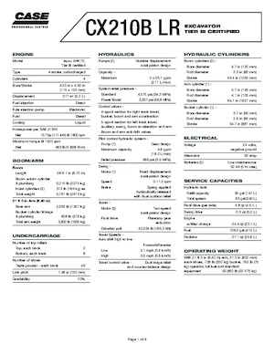Escavatori cingolati Case CX 210 B LR