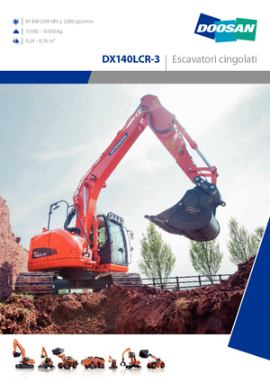 Escavatori cingolati Doosan DX140LCR-3
