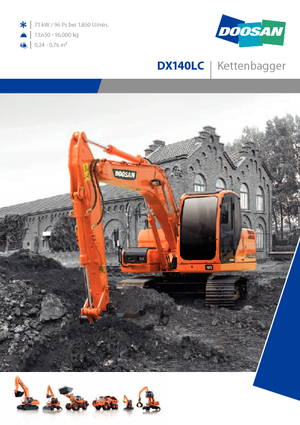 Escavatori cingolati Doosan DX 140 LC