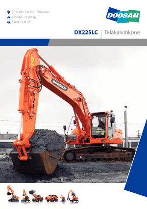 Escavatori cingolati Doosan DX 225 LC