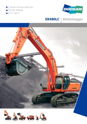 Escavatori cingolati Doosan DX 480 LC