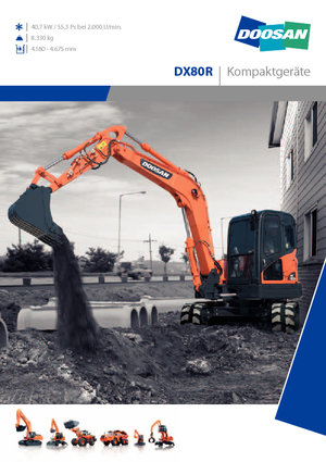 Escavatori cingolati Doosan DX 80 R