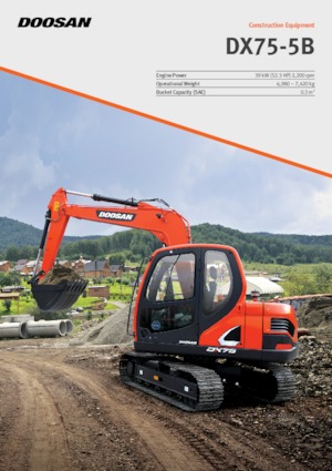 Escavatori cingolati Doosan DX75-5B