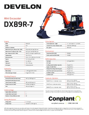 Escavatori cingolati Develon DX89R-7