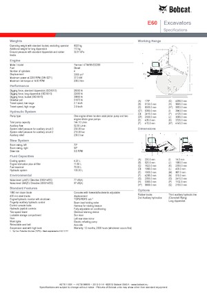 Escavatori cingolati Bobcat E 60