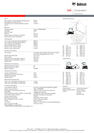 Escavatori cingolati Bobcat E 60